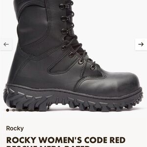 New In Box Rocky Women's Code Red Black Rescue Combat Work Boots